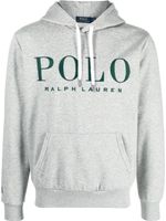 Polo Ralph Lauren hoodie en coton mélangé à logo imprimé - Gris - thumbnail