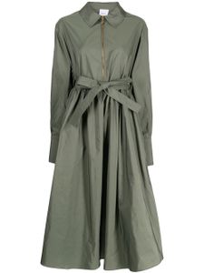 Patou robe zippée à taille nouée - Vert