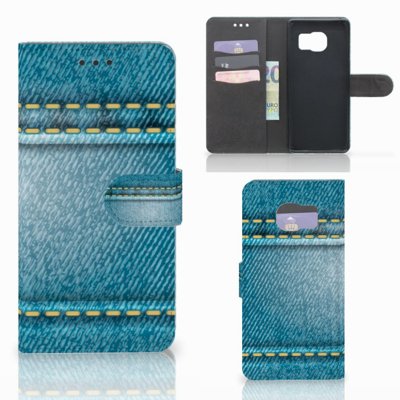 Samsung Galaxy S7 Edge Wallet Case met Pasjes Jeans Samsung Galaxy S7 Edge Wallet Case met Pasjes Jeans