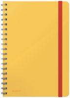 Notitieboek Leitz Cosy B5 160blz 100gr spiraal lijn geel