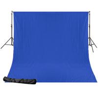 BRESSER BR-D24 Support + 2.5x3m Doek Chroma Blauw