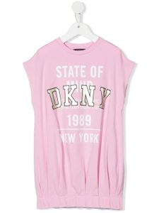 Dkny Kids robe à logo imprimé - Rose