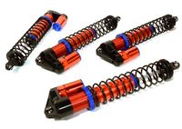 Integy Billet Machined Piggyback Shock Set (4), Rood - Traxxas X-Maxx