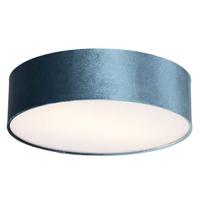 QAZQA Moderne plafondlamp blauw 40 cm met gouden binnenkant - Drum - thumbnail