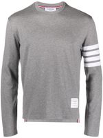 Thom Browne t-shirt à détail 4 bandes signature - Gris