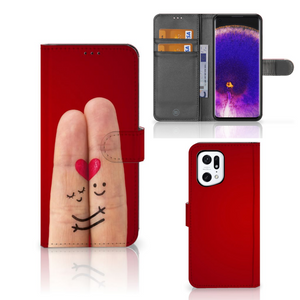 OPPO Find X5 Pro Wallet Case met Pasjes Liefde - Origineel Romantisch Cadeau