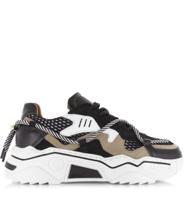 DWRS LABEL Jupiter Black/White Zwart Leer Lage sneakers Dames