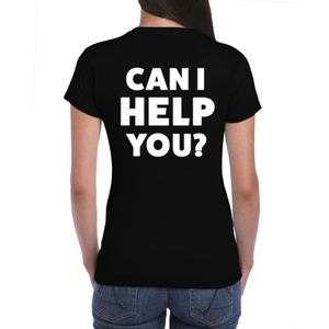 Can I help you t-shirt zwart voor beurzen en evenementen voor dames 2XL  -