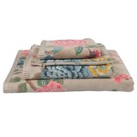 Pip Studio Good Evening Badtextiel Khaki- Gastendoekje (30x50 cm) - Set van 3