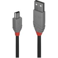 Lindy 36720 USB-kabel 0,2 m USB A Mini-USB B Mannelijk Zwart - thumbnail