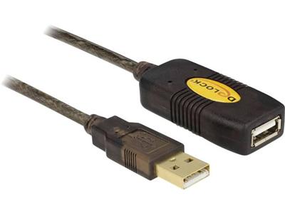 Delock USB-kabel USB 2.0 USB-A stekker, USB-A bus 30.00 m Zwart Vergulde steekcontacten, UL gecertificeerd 83453 Delock USB-kabel USB 2.0 USB-A stekker, USB-A bus 30.00 m Zwart Vergulde steekcontacten, UL gecertificeerd 83453