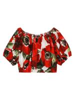 Dolce & Gabbana Kids Cropped shirt - Wit