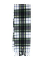 Polo Ralph Lauren Polo Pony-embroidered tartan check-print scarf - Vert