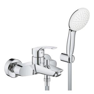 GROHE Eurosmart Badmengkraan - eengreeps - met doucheset - met omstel - chroom 25276003