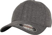 Flexfit Muts Herringbone Melange Baseball Cap, zwart/grijs, L-XL