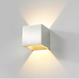 Artdelight Wandlamp Cube 10x10 cm aluminium