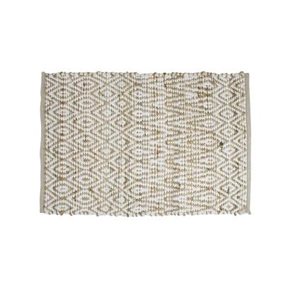 Jute-Viscose Vloerkleed Wit (90 x 60 cm)