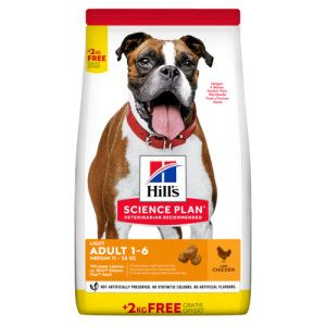 Hill&apos;s Adult Light Medium met kip hondenvoer 2 x 2,5 kg