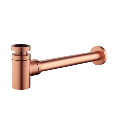 Wastafel Sifon Star Laag 11/4 Geborsteld Koper