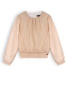 NoNo Meisjes blouse kant - Timmy - Licht goud - thumbnail