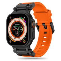 Apple Watch Series Ultra 2/Ultra/9/8/SE (2022)/7/SE/6/5/4/3/2/1 Tech-Protect Delta Pro Strap - 49mm/45mm/44mm/42mm - Oranje/Zwart - thumbnail