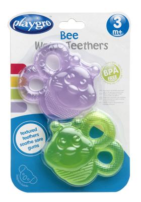 PLAYGRO waterbijtringen bijen 2 stuks PLAYGRO waterbijtringen bijen 2 stuks