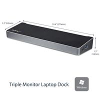 StarTech.com 4k UltraHD Triple video docking station voor laptops USB 3.0 3 video outputs