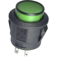 TRU COMPONENTS 1587763 TC-R13-527AL-02GN Druktoets 250 V/AC 6 A 1x uit/(aan) Moment Groen 1 stuk(s)