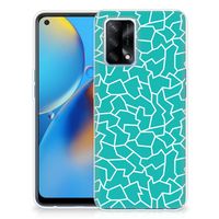 OPPO A74 4G Hoesje maken Cracks Blue - thumbnail