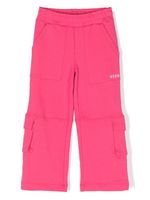 MSGM Kids pantalon de jogging à logo brodé - Rose - thumbnail