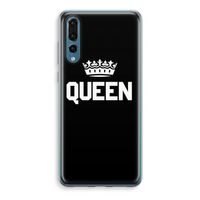 Queen zwart: Huawei P20 Pro Transparant Hoesje - thumbnail