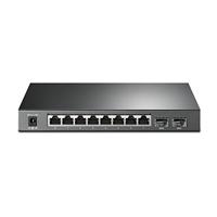 TP-Link Jetstream 8-poorts Gigabit Poe-switch | Slim beheerd | 8 Gigabit Poe-poort + 2 SFP, 53 W | 802.3AF compatibel | Tot 512 Vlan | 8K Mac-tafel | L2/L3/L4 Qos | Link Aggregation (T1500G-10PS)