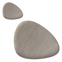 Placemats en onderzetters lederlook - set 6x - metallic taupe - 34 x 42 cm