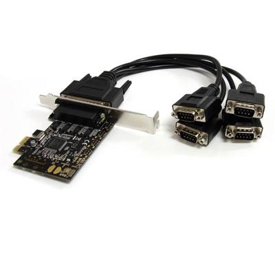 .com 4-poort RS232 PCI Express Seriële Kaart met Breakout-kabel - Seriële adapter - PCIe - RS-232 x 4 .com 4-poort RS232 PCI Express Seriële Kaart met Breakout-kabel - Seriële adapter - PCIe - RS-232 x 4