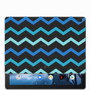 Lenovo Tab E10 Hippe Hoes Zigzag Blauw