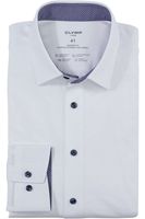 OLYMP Luxor 24/Seven Dynamic Flex Modern Fit Jersey shirt wit, Effen