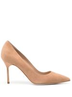 Manolo Blahnik escarpins BB 90 mm en cuir - Marron