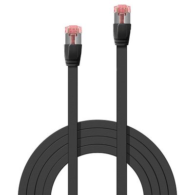 LINDY 47570 RJ45 Netwerkkabel, patchkabel CAT 6 U/FTP 0.30 m Zwart 1 stuk(s)