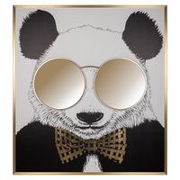 Richmond Wall Art shiny Panda - Zwart - thumbnail