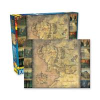 Lord Of The Rings Jigsaw Puzzle Map (1000 Pieces)