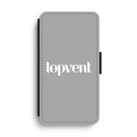 Topvent Grijs Wit: iPhone XS Max Flip Hoesje