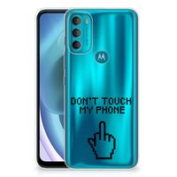 Motorola Moto G71 5G Silicone-hoesje Finger Don't Touch My Phone - thumbnail