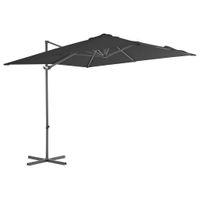 Zweefparasol met stalen paal 250x250 cm antraciet - thumbnail