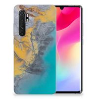 Xiaomi Mi Note 10 Lite TPU Siliconen Hoesje Marble Blue Gold