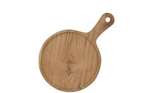 J-Line Snijplank Rond Hout Naturel Medium