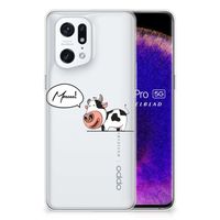 OPPO Find X5 Pro Telefoonhoesje met Naam Cow - thumbnail