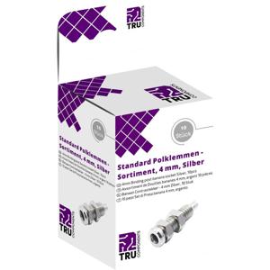 TRU COMPONENTS Assortiment laboratoriumconnectoren Bus, inbouw verticaal Zilver 10 stuk(s)