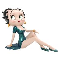 Betty Boop Zedig Beeld (Blauwe Glitter Jurk)