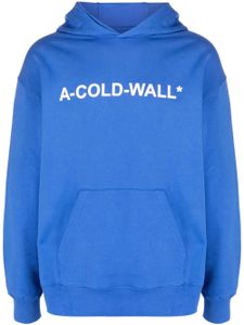 A-COLD-WALL* hoodie à logo Essentials imprimé - Bleu