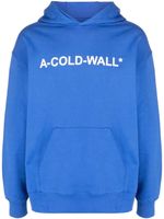 A-COLD-WALL* hoodie à logo Essentials imprimé - Bleu - thumbnail